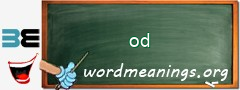 WordMeaning blackboard for od